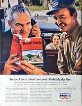 Mobil Travel Guide Gas Station Car Dealer mobil dealer-1965 Vintage Prin... - $11.76 CAD