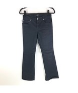 Polo Jeans Co Ralph Lauren Womens Jeans Boot Cut Split Hem Stretch Black 2 - £15.20 GBP