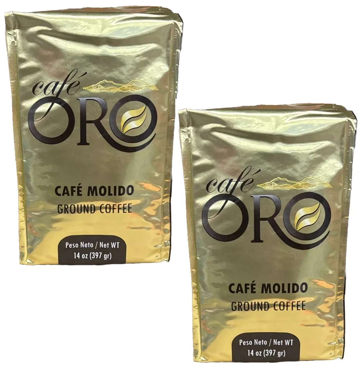 CAFE ORO DE PUERTO RICO GOLD COFFEE 2 BAGS of 14 OZ Ea. FREE SHIPPING! - $24.50