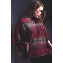 Oversized Cozy Sweater Women’s S/M Ombre Red Black Dolman Pullover Ponch... - £23.68 GBP
