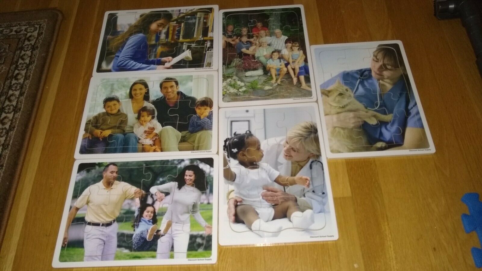 Primary image for Multicultural Wooden puzzles Veterinarian , Library, Grand-Parents, Family New