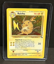 Raichu Pokemon Trading Card Game TCG Base Fossil Set Lightning 14/62 Hol... - £36.56 GBP