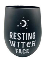 4 5/8&quot; Resting Witch Face Glass - £31.57 GBP