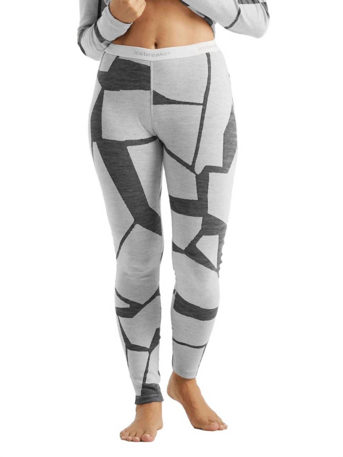 Icebreaker women's 250 vertex thermal leggings in Fractured Landscapes - size L