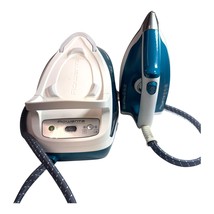 Rowenta Compact Steam Station 1800 Watt Iron DG7530 Blue Green Teal TESTED - £112.37 GBP
