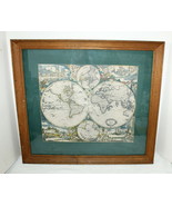 Antique Nova Totius Terrarum Orbis Tabula Map ~ Matted &amp; Framed in 1957 - $4,181.31 MXN