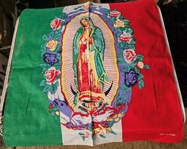 BANDANA GUADALUPE MEXICAN FLAG VIRGIN MARY FLOWER ROSE ( SET OF 3 ) - £6.65 GBP