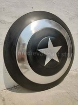 Captain America Bouclier Marvel Comics 22 &quot; Célèbres Avenger en Noir Finition - £156.87 GBP