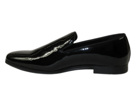 Men Santino Luciano Formal Shoes Patent Leather Shiny Slip on Loafer C350 Black image 4