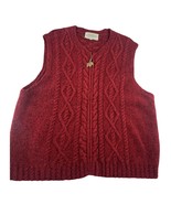 Vintage Susan Bristol Sweater Vest Women Size 1 W XL Burgundy Red Knit L... - $34.47