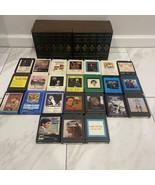 Vintage Encyclopedia Of Music Books, 8 Track Tape  Storage Case w 24 Tra... - £50.09 GBP