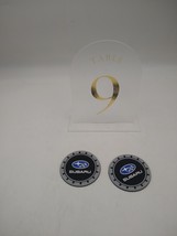 Subaru 2 pc) Car Cup Holder Mat Pad Silicone Coasters Black / Gray 2.75&quot; - £5.44 GBP