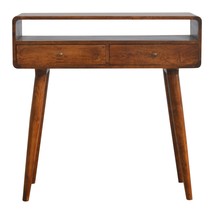 Artisan Furniture Curved Chestnut Console Table - £267.36 GBP