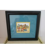 WALT DISNEY LTD ED POSTAGE STAMP PRINT POOH BEAR PARADE FRAMED COA  - £19.51 GBP