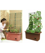 Mobile Self Watering PLANTER with TRELLIS Flowers Vegetables Tomatoes On... - £58.58 GBP
