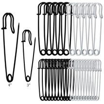 30Pcs Large Safety Pins, 4&quot; And 3&quot; Heavy Duty Safety Pins Assorted, Big ... - £10.38 GBP