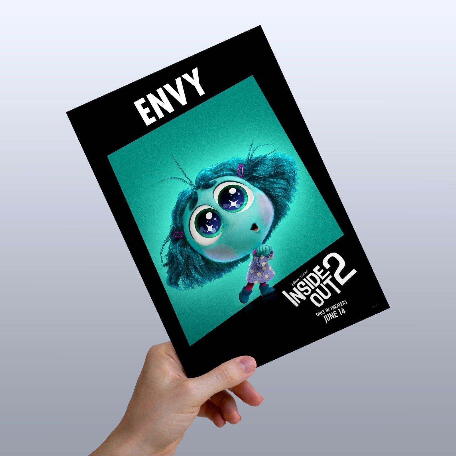 Envy INSIDE OUT 2 movie poster - 2024 Film Wall Art Room Decor Gift for Kid