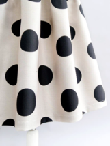 White A-Line Polka Dot Midi Skirt Outfit Women Custom Plus Size Party Skirt image 10