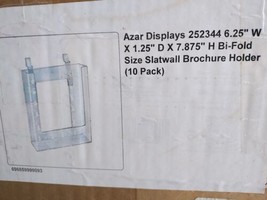 Azar Displays Slatwall Bifold Brochure Holder Clear Plastic 10/Pack (252... - £31.24 GBP