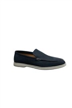 Mandelli men yacht leather loafers in NAVY - £126.50 GBP