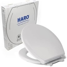 HARO | ROUND Toilet Seat | Slow-Close-Seat | Heavy-Duty up to 550 lbs, - £67.13 GBP