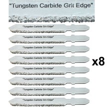 Carbide Grit Jigsaw Blades x8 T Shank Wall Tiles Marble Slate Drywall Fiberglass - £13.22 GBP