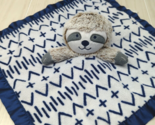 Cloud Island plush tan sloth blue print white security baby blanket love... - £7.93 GBP