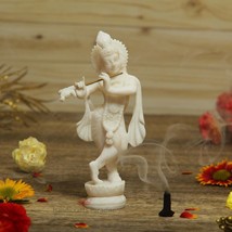 Resin Standing Krishna Idol (6.4 Cm X 3.8 Cm X 14.6 Cm) Hare Krishna Murlidhar - £28.12 GBP