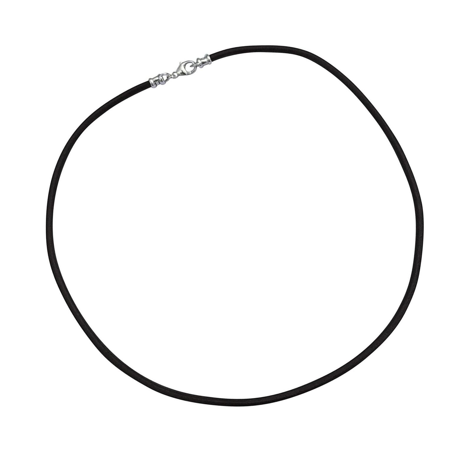DragonWeave Sterling Silver 3mm Thick Black Leather Cord - $73.26