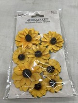 49 &amp; Market  NIP handmade paper flowers 8 pcs amber sunflowers - $7.99