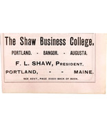 1906 Shaw Business College Advertisement Portland Maine School Universit... - $370.74 MXN