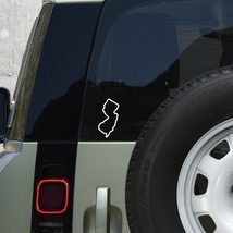 New Jersey 5x2.7 State map Outline Vinyl Decal Sticker | Custom Truck Wi... - £4.45 GBP