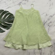 Morgan Taylor Womens Vintage Slip Mini Nightie Size M Pastel Green Flora... - $16.82