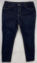d. Jeans Women&#39;s Size 16 Dark Wash Blue Denim Pants High Rise - £11.79 GBP