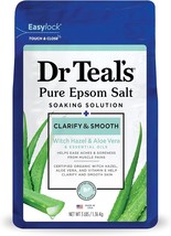 Dr Teal's Pure Epsom Salt Soak, Clarify & Smooth with Witch Hazel & Aloe Vera, 3 - £21.91 GBP