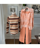 Vintage 70s 4pc Mix Match Set Pants Tank Shirt Turtleneck XS - €46,34 EUR