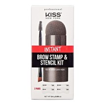KISS NEW YORK PROFESSIONAL INSTANT BROW STAMP &amp; STENCIL KIT - £4.52 GBP