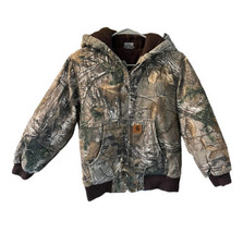 Carhartt Youth Quilt Lined Hooded Heavy Jacket Coat Boy’s Size Medium 10/12 - £50.39 GBP