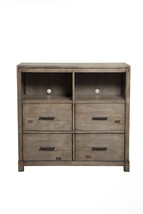 Cardiff 4 Drawer Media Chest, Weathered Grey - $15,974.13 MXN