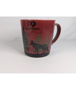 Mossy Oak Coffee Mug Cup Wolf Silhouette in Woods Red &amp; Black with Green... - £9.77 GBP