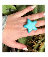 Star Blossom Stone Western Scarf Slide Tee Clip or Ring - $357.51 MXN