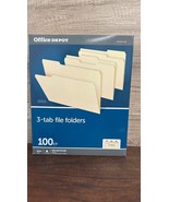 Office Depot 3 Tab File Folders Letter Size Manila Colored 810-838 100 Pack - $24.74