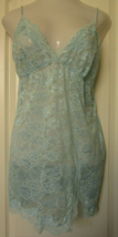 In Bloom by Jonquil Blue sheer lace Chemise with side slit Size 1X - £15.53 GBP