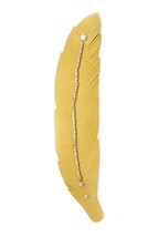 New Yellow Faux Leather Beaded Wrap Metal Bracelet - £13.51 GBP