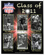 Kentucky Pro Football Hall Of Fame Class Of 2011 signed 8.5x10.5 Photo -4 Sigs   - £54.25 GBP