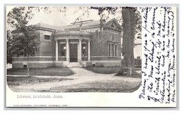 Public Library Building Litchfield Connecticut 1902 Karl Bros UDB Postcard N16 - £6.17 GBP