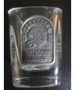 Tennessee 1998 National Champions Square Shot glass with Pewter Emblem - £9.78 GBP