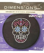 Learn a Craft Cross Stitch Kit Dimensions Sweet Sugar Skull 72-74819 Sealed - $12.28 CAD