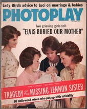 Photoplay 10/1966-Lennon Sisters-Elvis-Lady Bird Johnson-Will Hutchins-VG- - £32.49 GBP