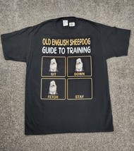 Old English Sheepdog Shirt Adult Large Black Guide to Training Ring Spun... - $15.99